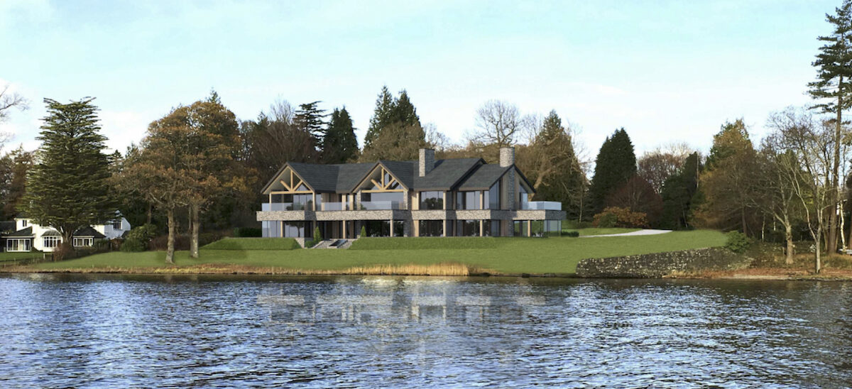 CGI of a Bespoke New Build Home Lake District